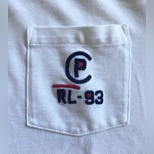 CUSTOM Polo Ralph Lauren White  Mesh Shirt with Embroidered CP-93